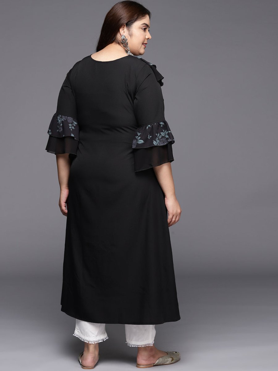 Ahalyaa Floral Bell Sleeves Kurta | Grocsy