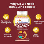 Dr Morpen Iron & Zinc + Multivitamin Men Tablets Combo | Grocsy