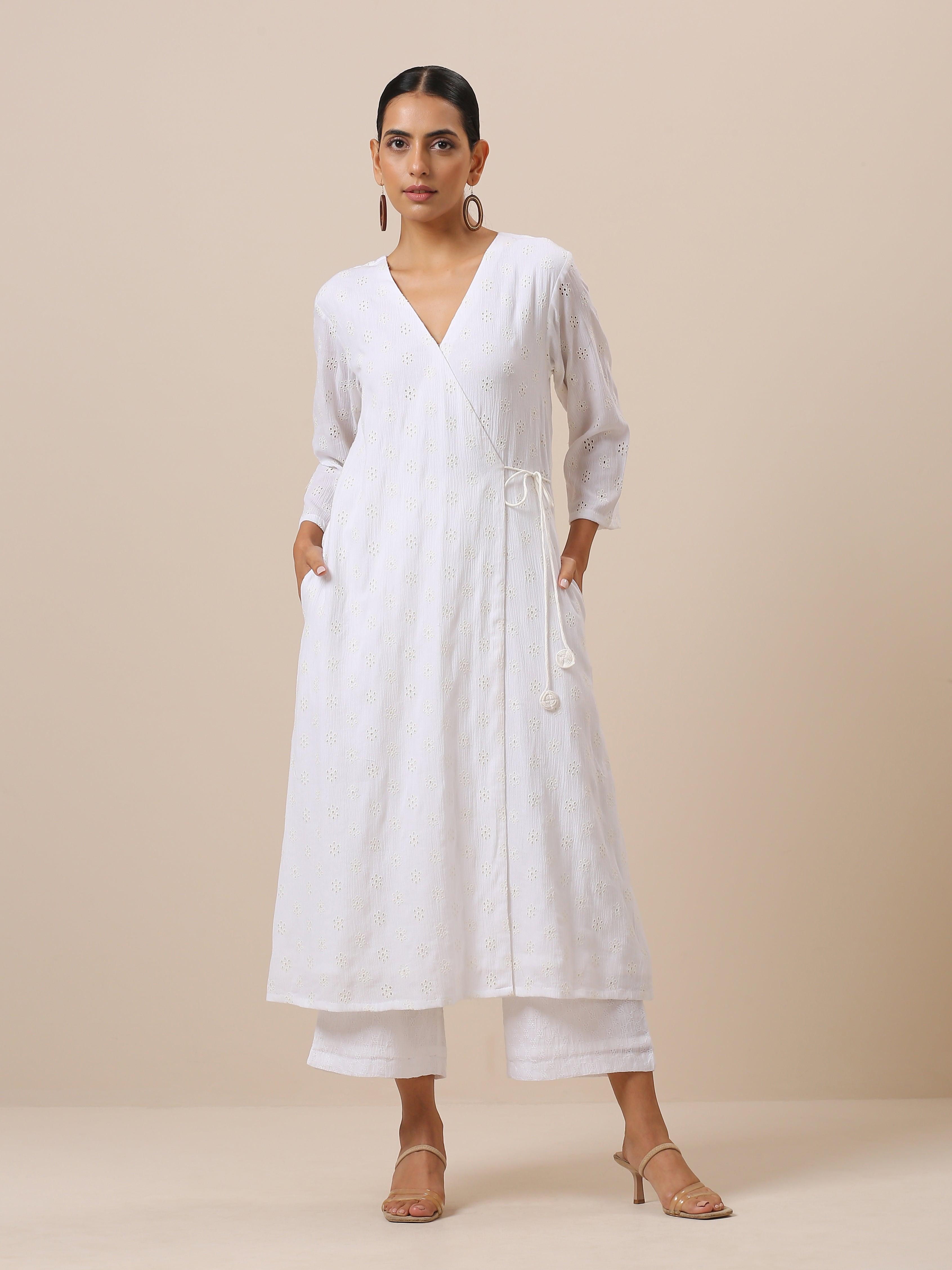 trueBrowns Cotton White Weave Pant | Grocsy