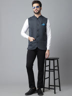 Even Apparels Men's Beige Nehru Jacket With Welt Pockets | Grocsy