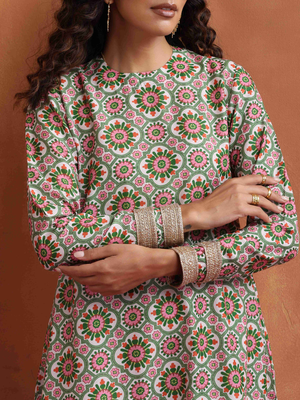trueBrowns Off White Geometric Print Sharara Set | Grocsy