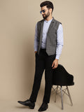 Even Apparels Men's Grey Waistcoat with Notched Lapel | Grocsy