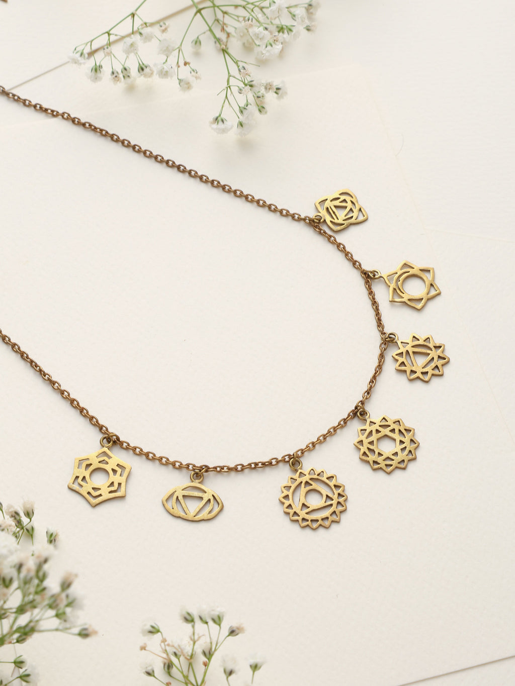 trueBrowns Brass Dangle Necklace | Grocsy