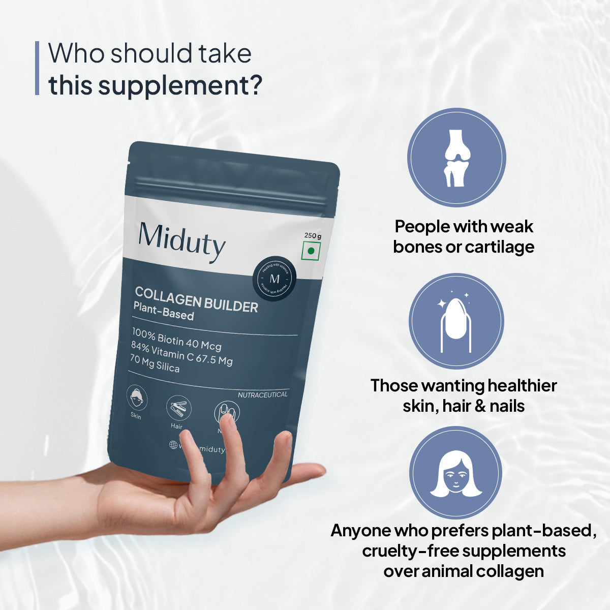 Miduty by Palak Notes Organic Plant Based Collagen | Grocsy