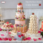 Confect Rich Deep Burgundy Rose | Edible Sugar Roses Topper | Grocsy
