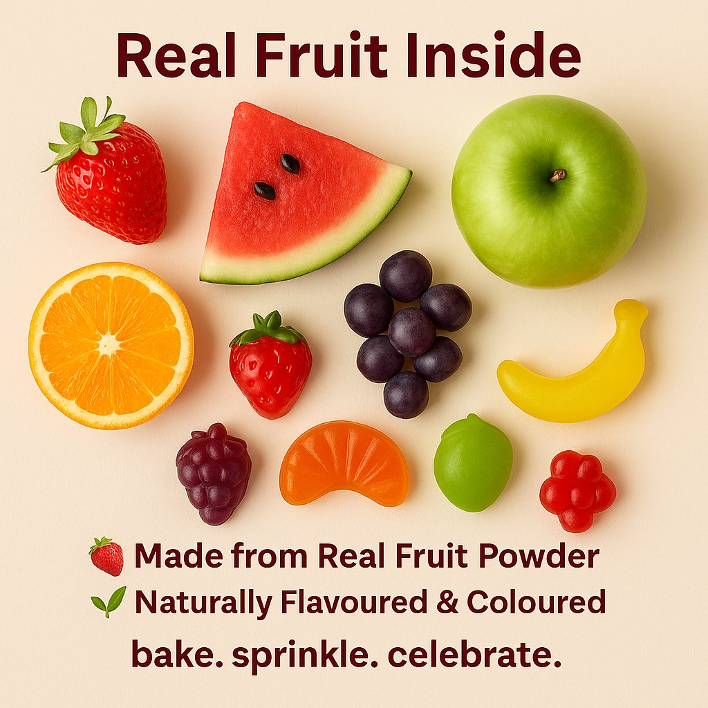 Confect Fruity Classic Gummies | Pack of Strawberry, Watermelon, Grape, Orange, Apple, Banana Gummies | | Grocsy