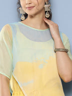 Ahalyaa Printed Waist Tie-Ups Basic Jumpsuit | Grocsy