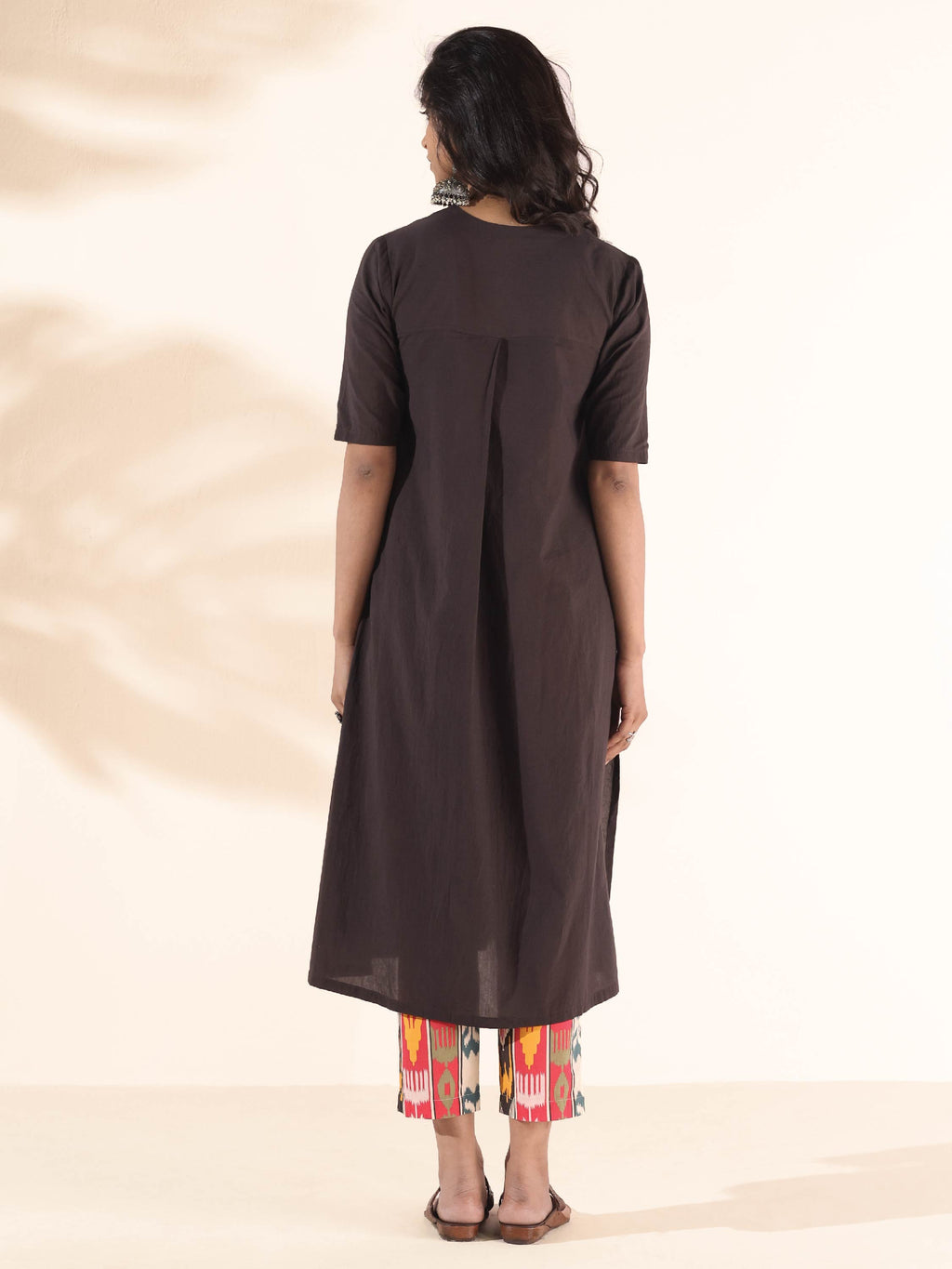 trueBrowns Cola Cotton Ikat Kurta Pant Set | Grocsy