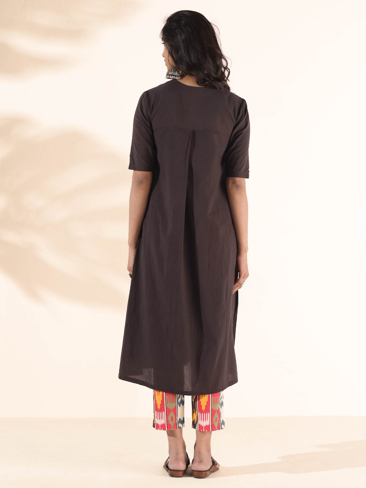trueBrowns Cola Cotton Ikat Kurta Pant Set | Grocsy