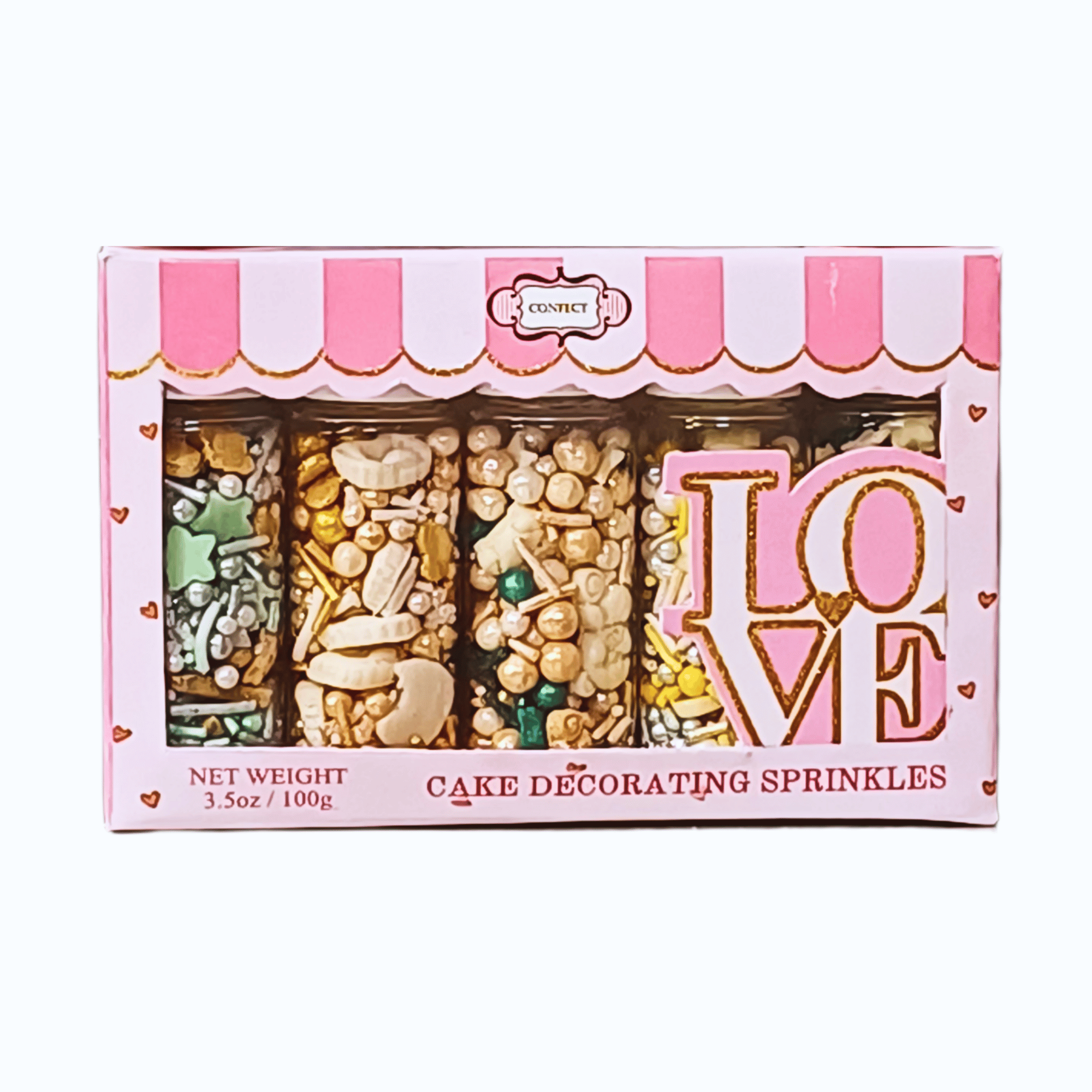 Confect Baby Shower Sprinkles | Mix Silver Baby Feet & Feeding Bottle Sprinkles Pack of 5 (BABY SHOWER -04) | Grocsy