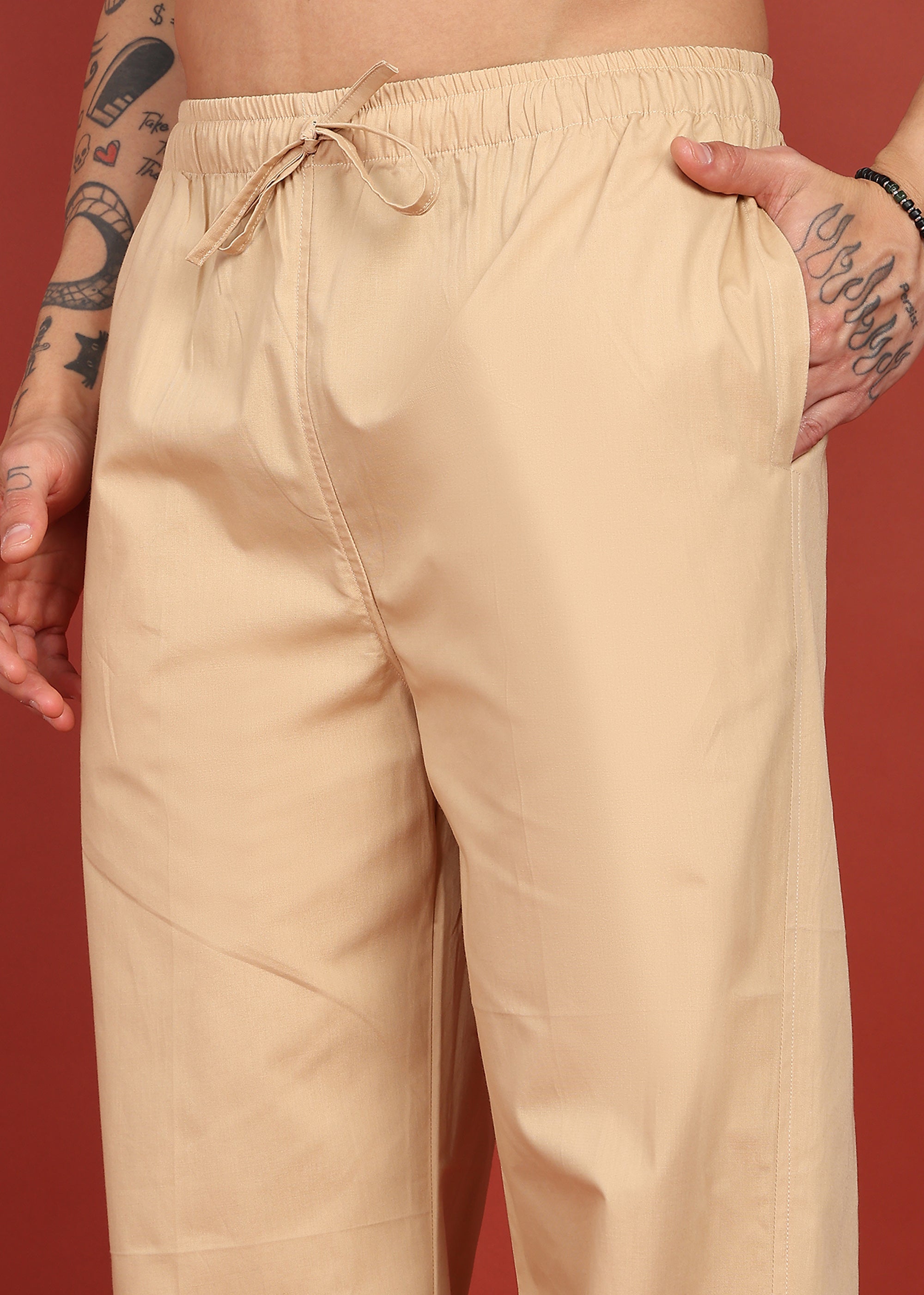 Fabmade Desert Sand Relaxed Fit Pyjama | Grocsy