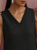 trueBrowns Dark Olive Green Cotton Dobby Kurta Set | Grocsy