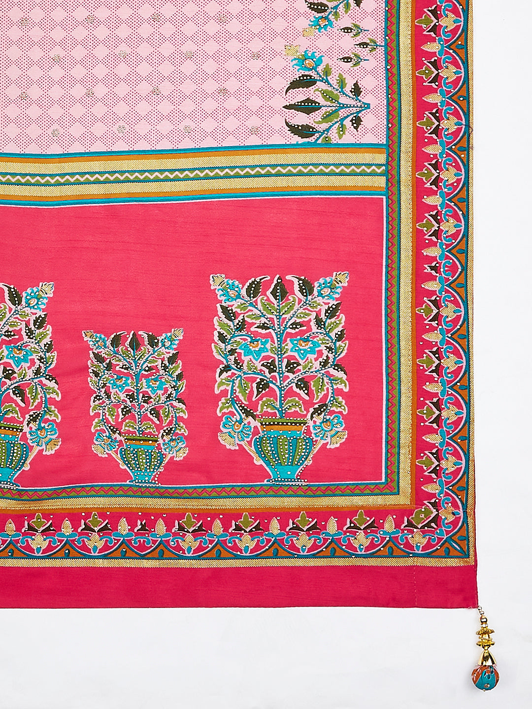 House of Panchhi Pink Pure Georgette Position Printing With Siroski Stone Work Lehenga Choli & Dupatta | Grocsy