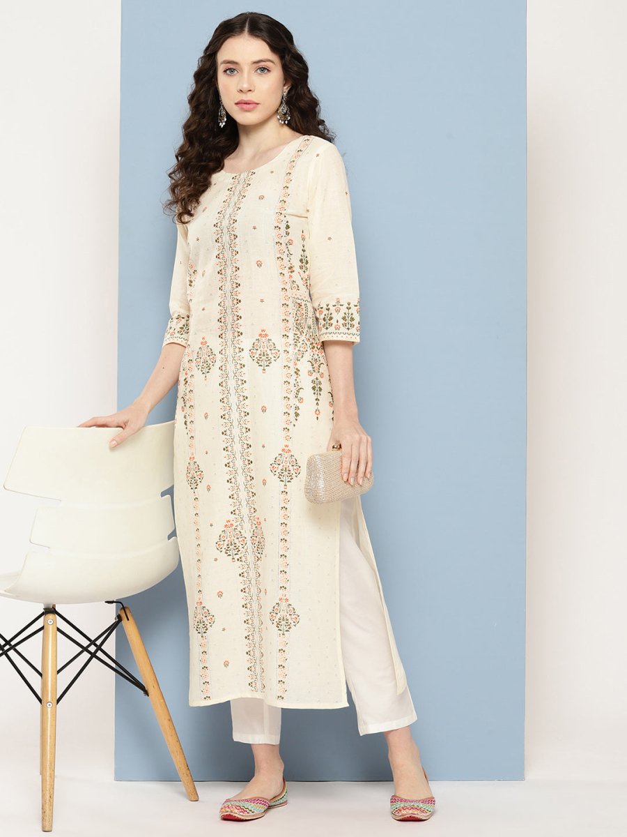 Ahalyaa Women Floral Printed Kurta | Grocsy