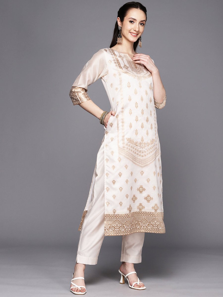 Ahalyaa Woven Design Ethnic Motifs Unstitched Dress Material | Grocsy