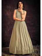 Myra Pista Real Georgette Designer Gown Style Suit | Grocsy