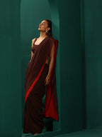 trueBrowns Cola Muslin Silk Ready to Wear Saree | Grocsy