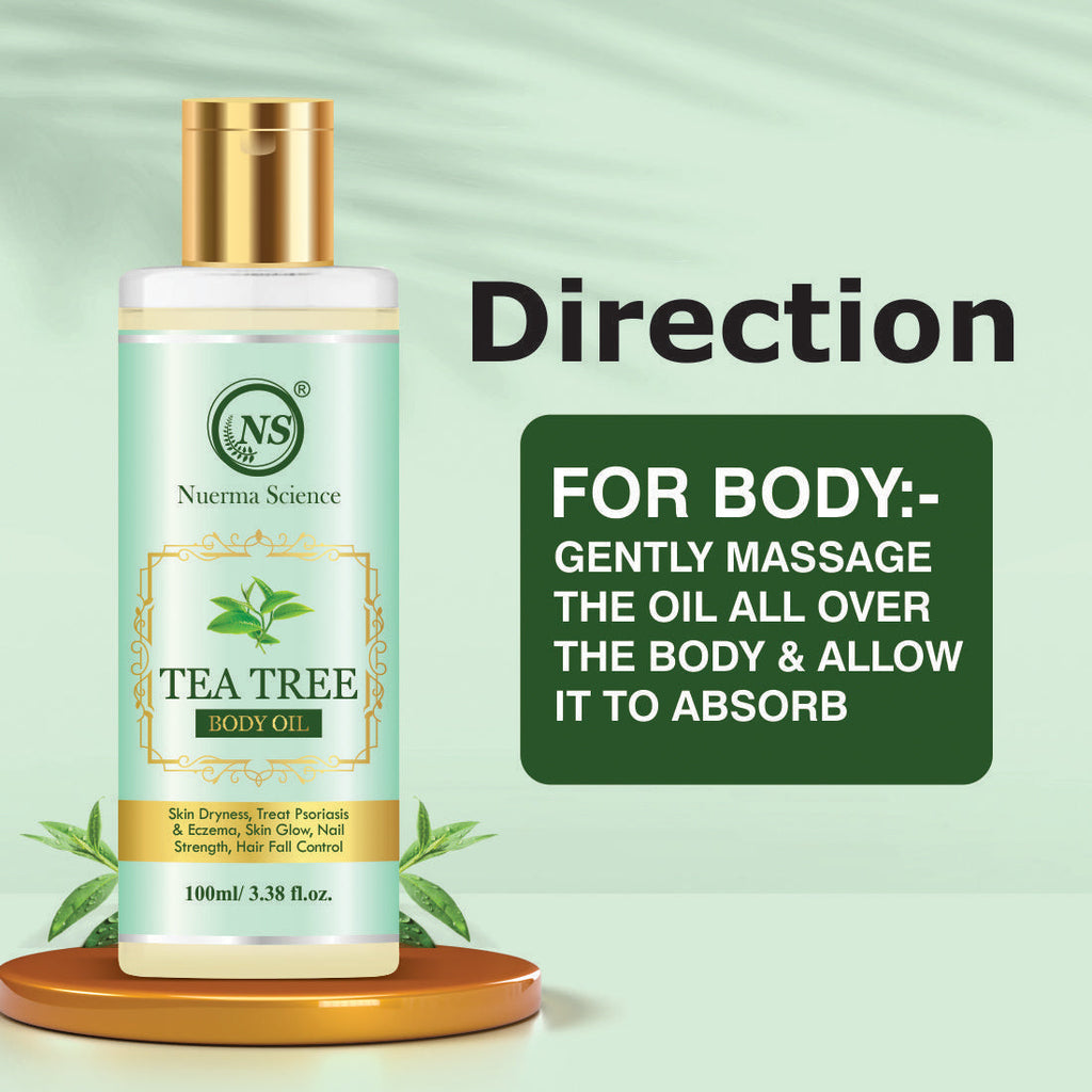 Nuerma Science Tea Tree Body Oil for Skin Cleansing & Moisturization | Grocsy