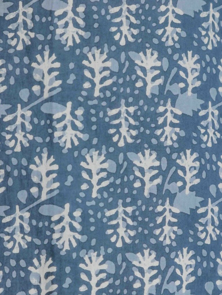 Aramya Straight Soft Cotton Block Print Women's Kurta - Blue | Grocsy