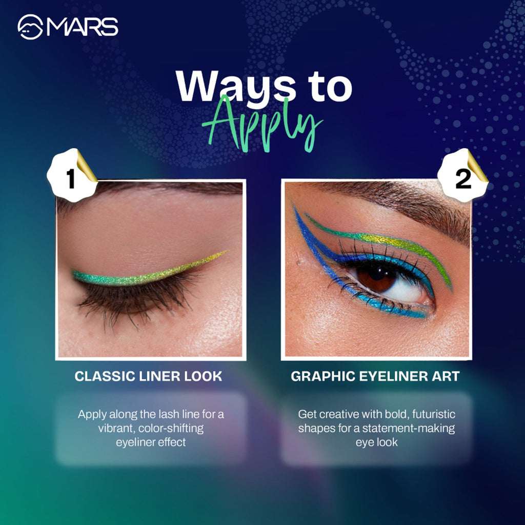MARS Cosmetics Northern Lights Liquid Eyeliner - 04-galactic Twilight | Grocsy