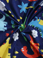 Home Sizzler Blue & Red Cartoon Characters 210 TC Bedsheet with Pillow Cover | Grocsy