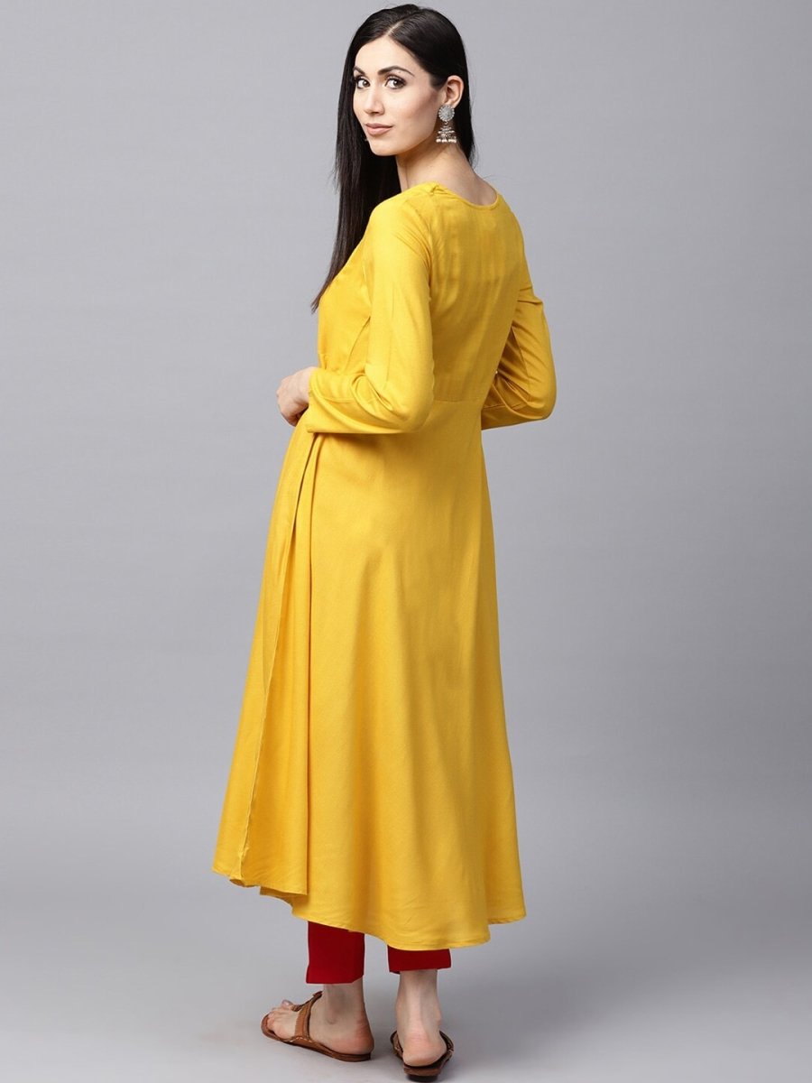Aks Women Tasseled Anarkali Kurta | Grocsy