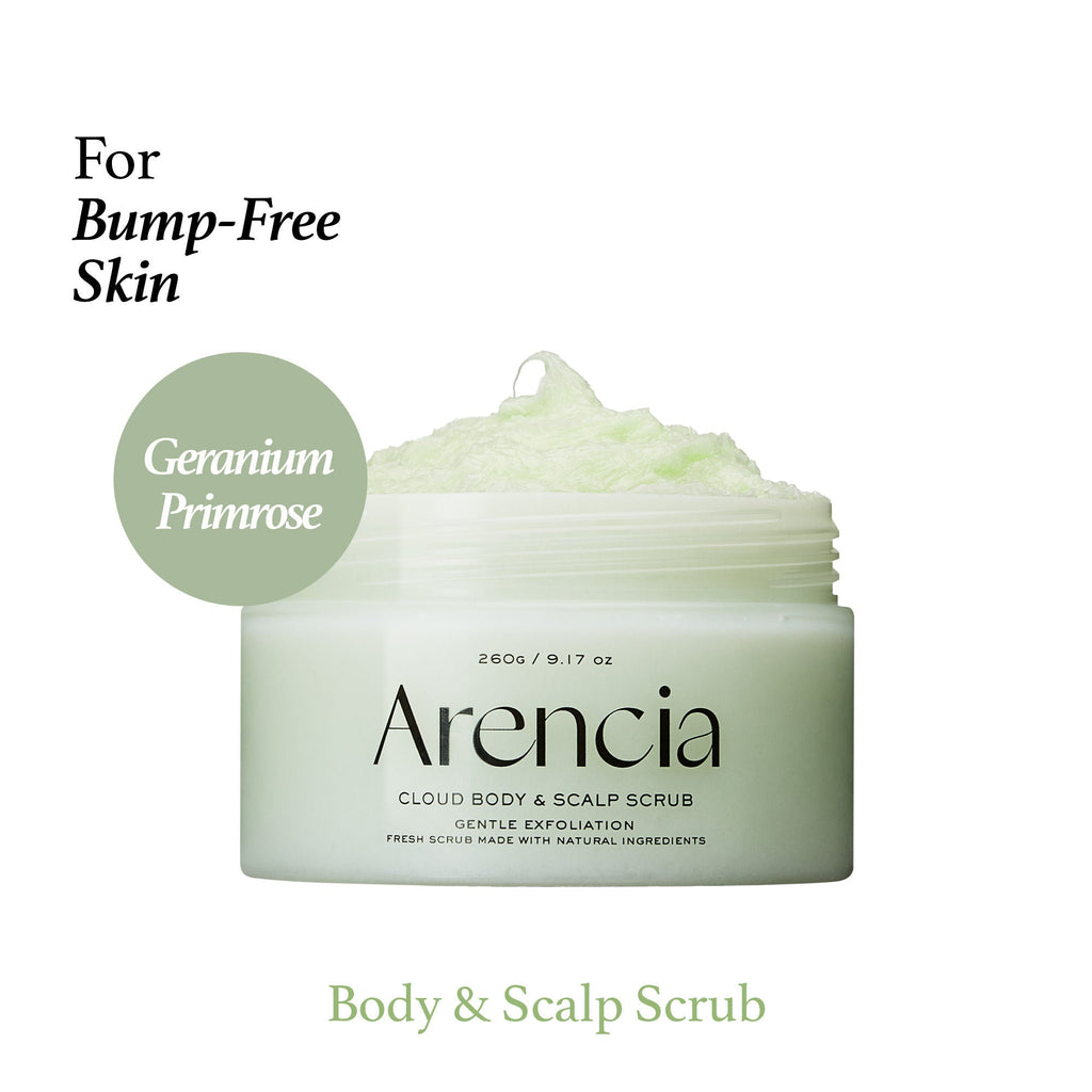 Arencia Geranium & Primrose Fresh Cloud Body & Scalp Scrub | Grocsy
