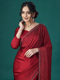 kasee Embellished Satin Saree | Grocsy