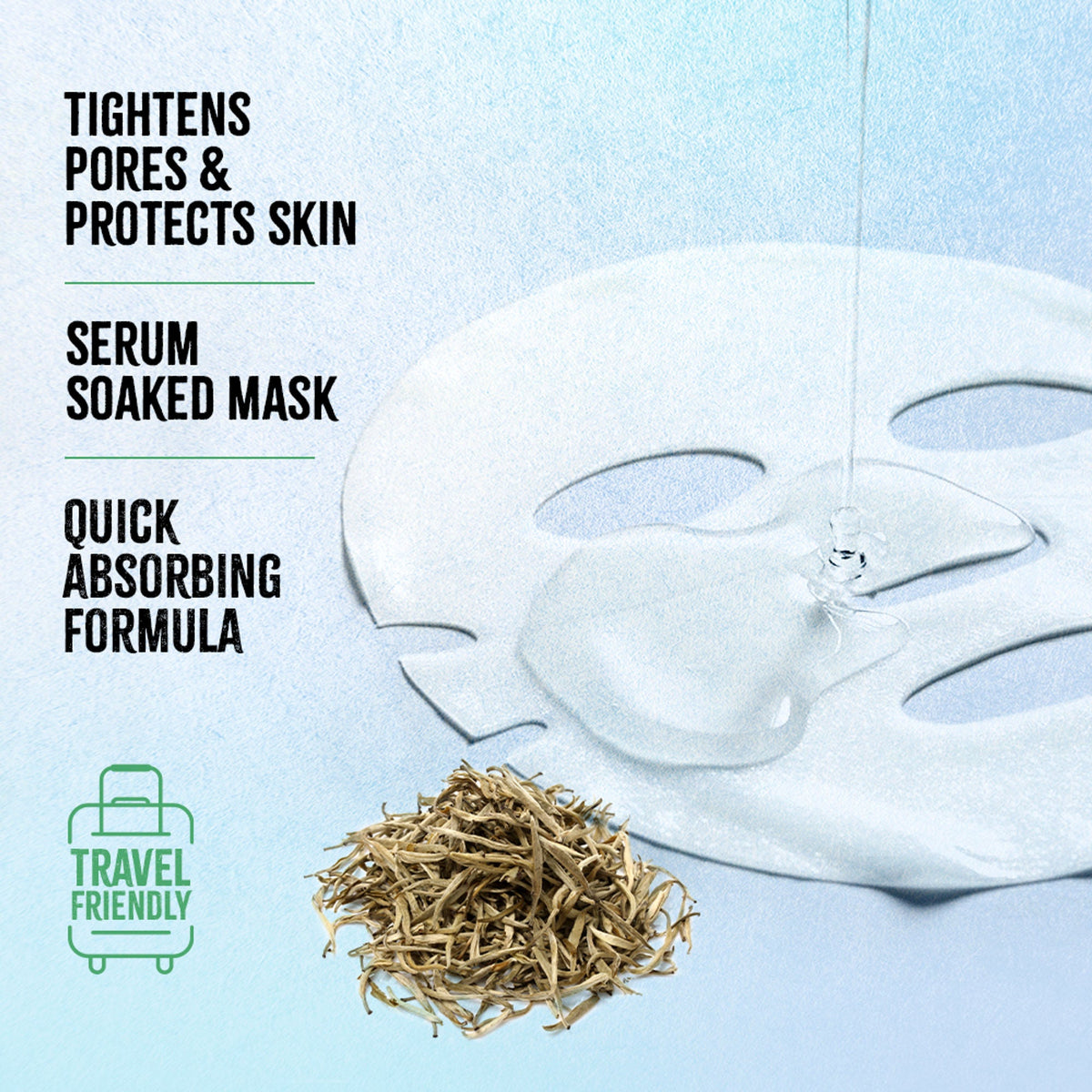 Nykaa Green Tea + Aloe Vera Sheet Mask For Hydrated Skin - Formulated in Korea - For All Skin Types - Rice Water + White Tea | Grocsy