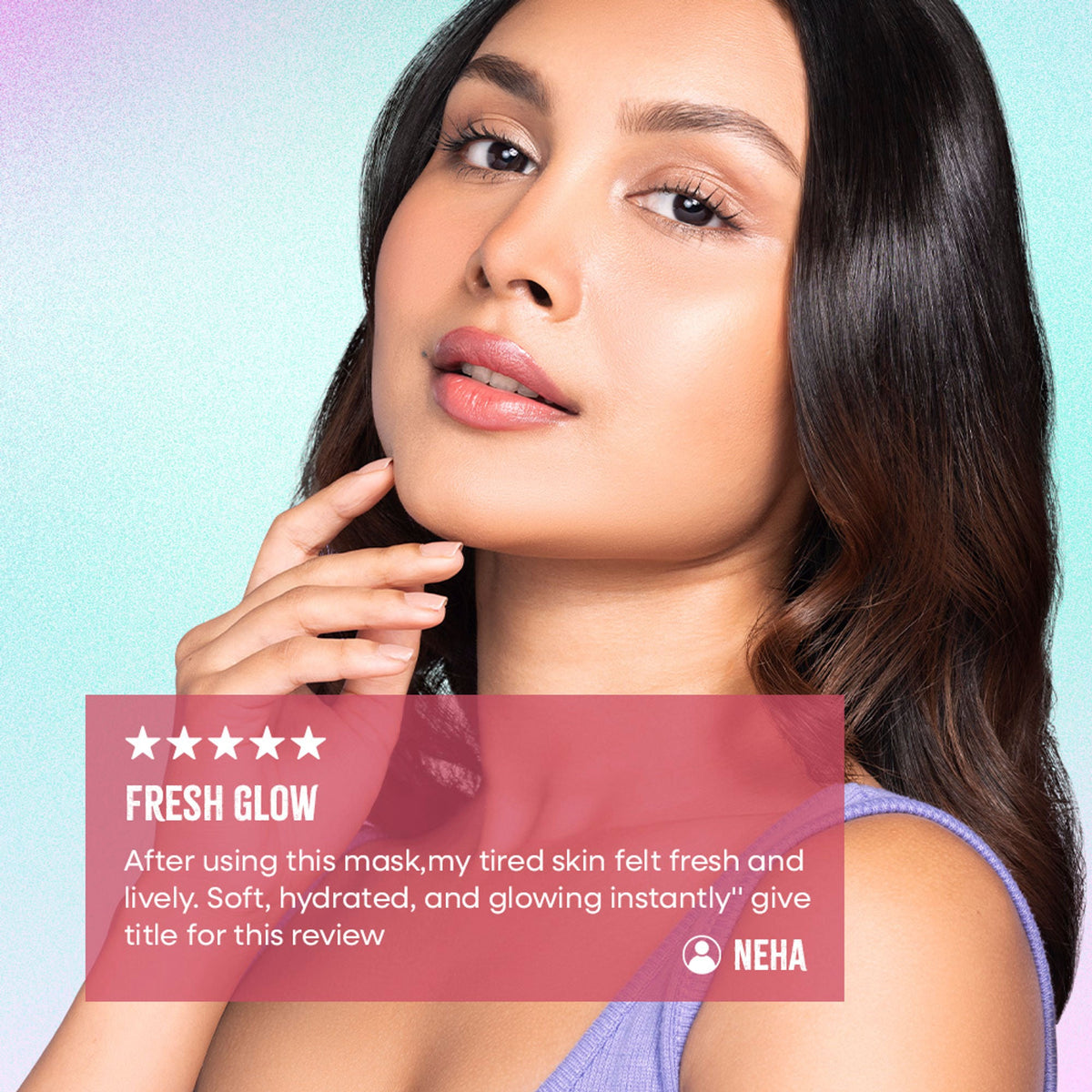 Nykaa Green Tea + Aloe Vera Sheet Mask For Hydrated Skin - Formulated in Korea - For All Skin Types - Acai Berry + Pomegranate | Grocsy