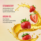 Nykaa Strawberry + Argan Oil Sheet Mask For Acne Prone Skin - Formulated In Korea | Grocsy
