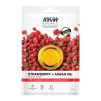Nykaa Strawberry + Argan Oil Sheet Mask For Acne Prone Skin - Formulated In Korea | Grocsy