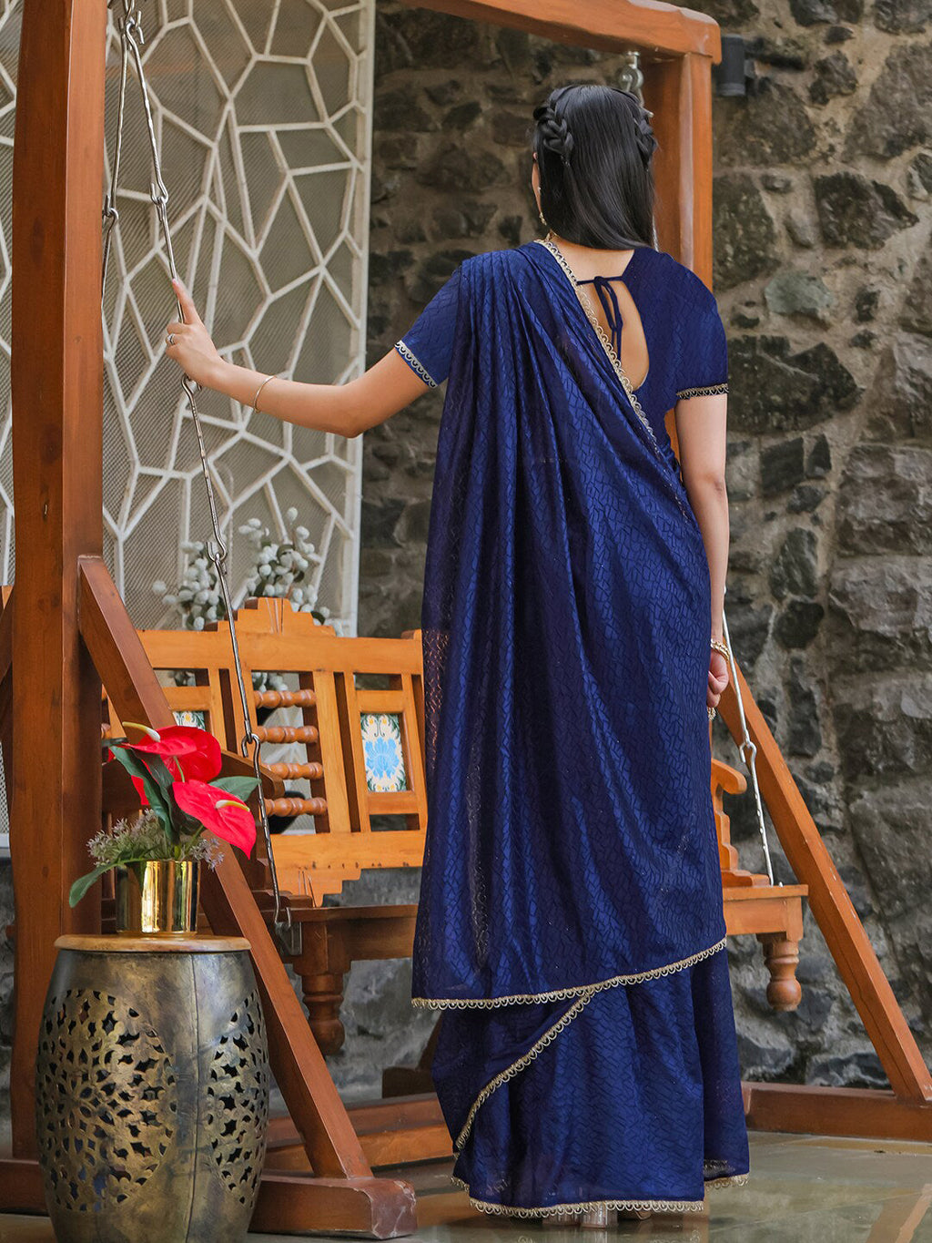 Tikhi Imli Woven Design Ready to Wear Saree | Grocsy