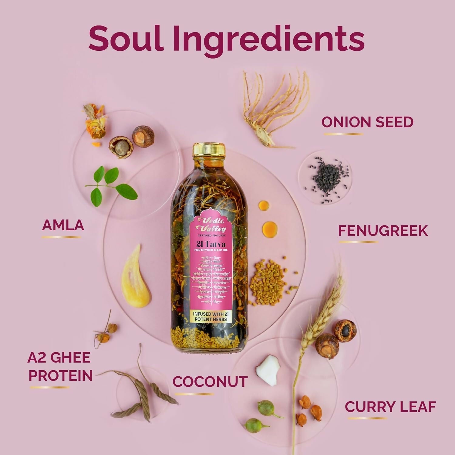 Vedic Valley Ayurvedic 21 Tatva Hair Brew Oil with 21 Herbs & Refill Combo | Grocsy