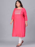 Sztori Women Yoke Design Thread Work Kurta | Grocsy