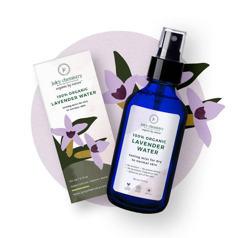 Juicy Chemistry Lavender Water Toner for Dry & Dull Skin | Grocsy