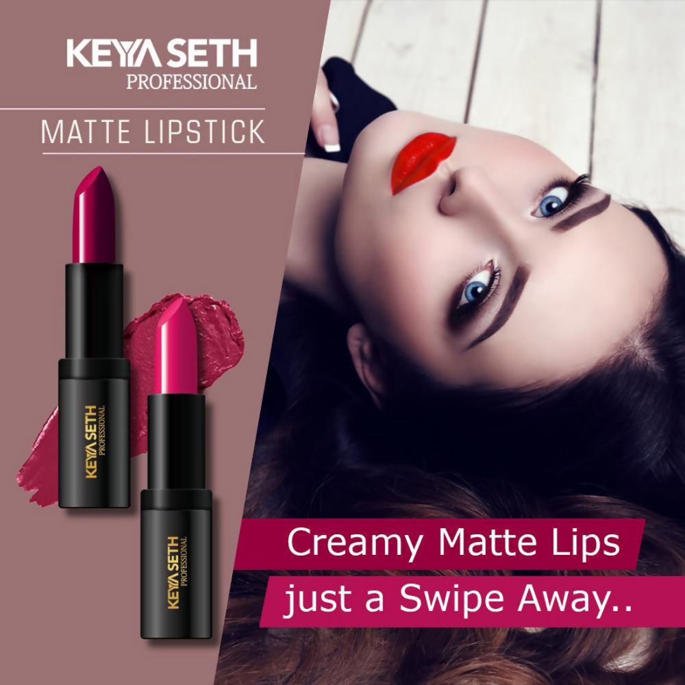 Keya Seth Aromatherapy Professional Matte Lipstick - Bright Red | Grocsy
