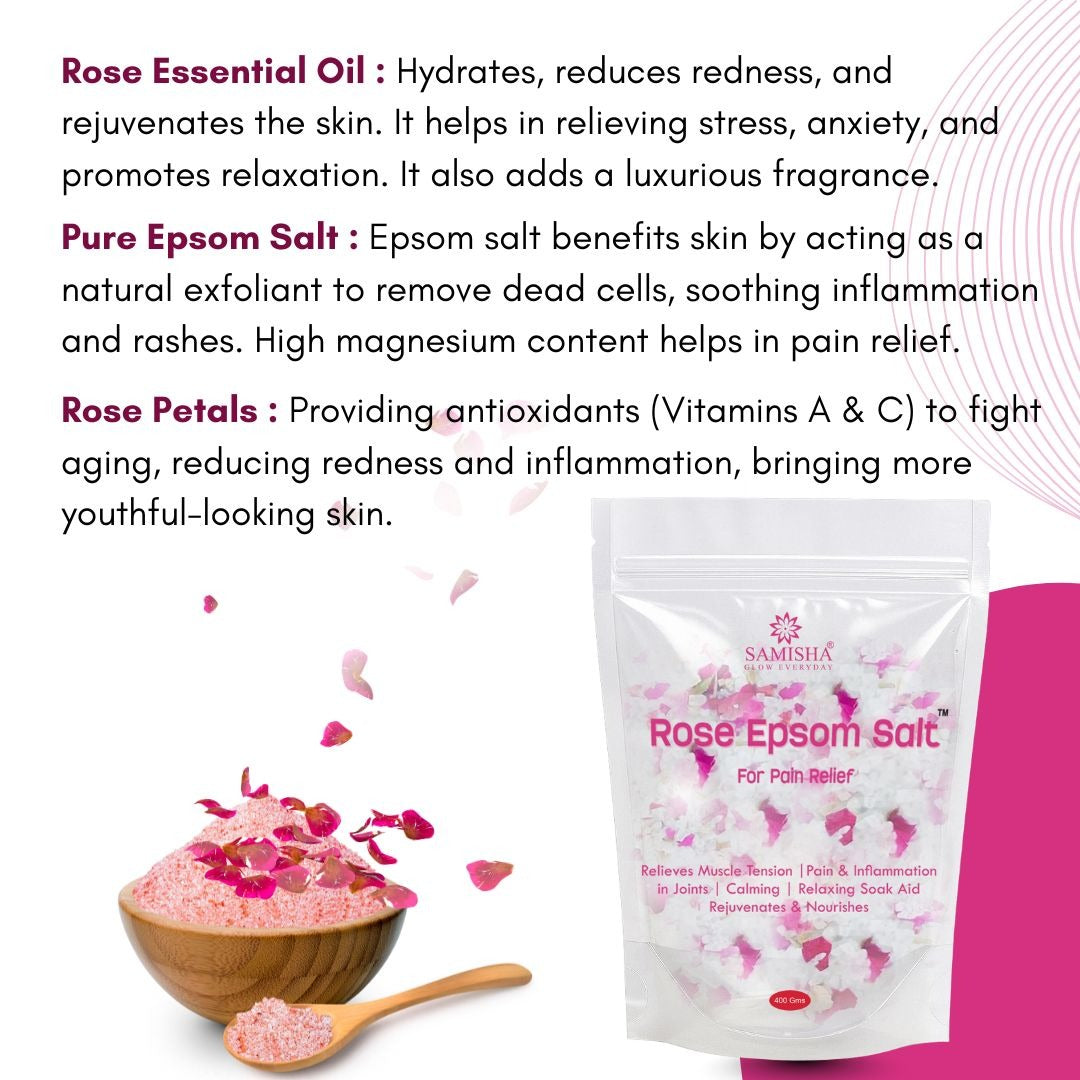 Samisha Rose Epsom Salt For Pain Relief | Grocsy