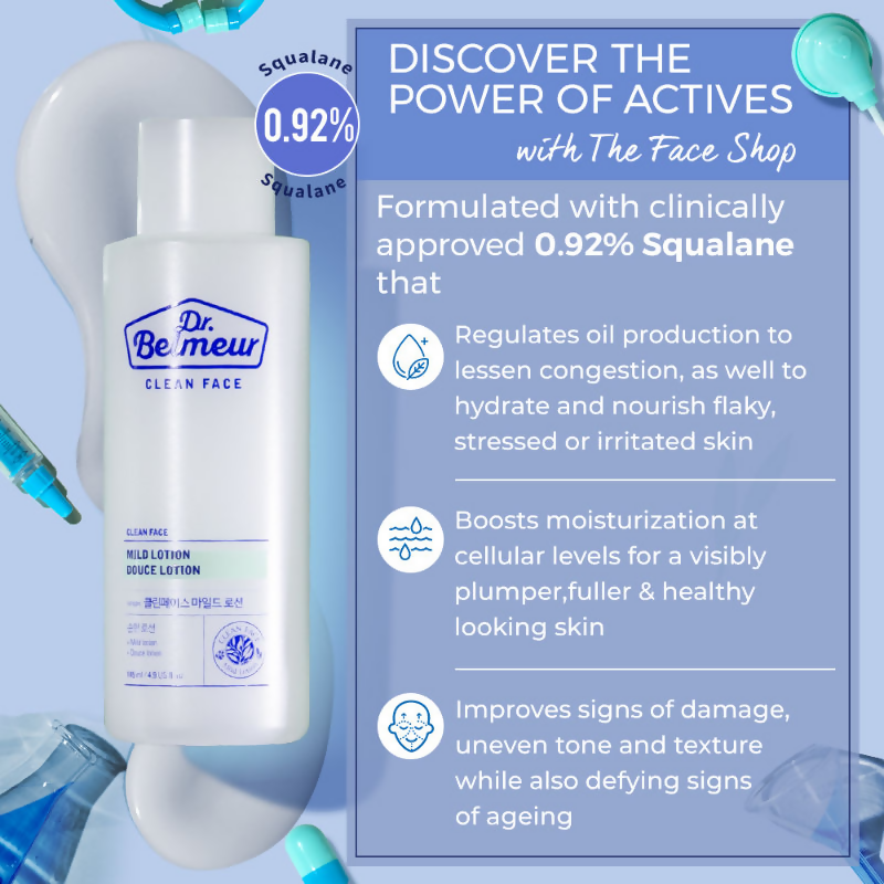 The Face Shop Dr.Belmeur Clean Face Mild Lotion With Squalane | Grocsy