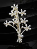 Panash Women Gold-Toned Embellished Alligator Hair Clip | Grocsy