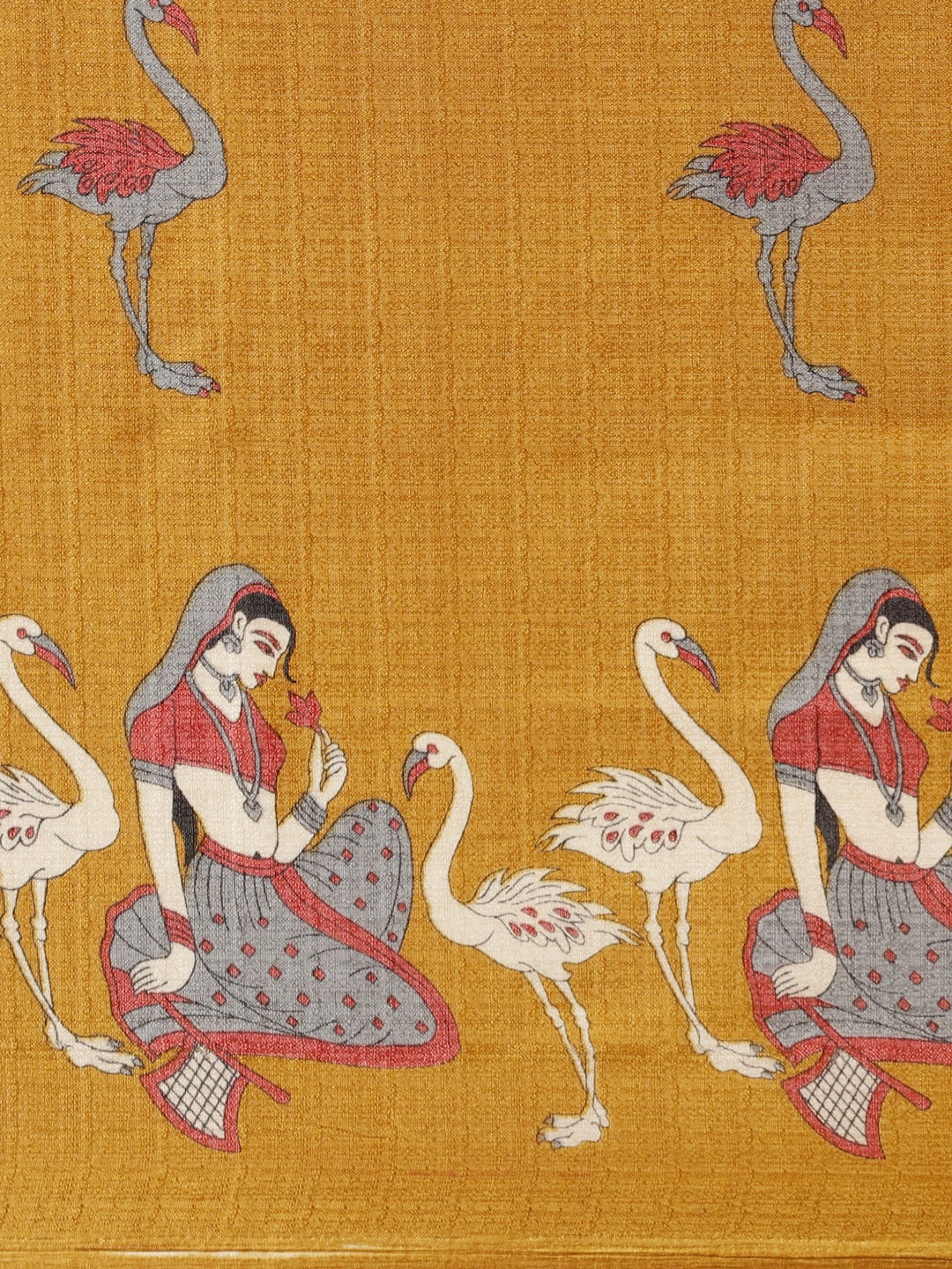 Saree Mall Brown & White Printed Saree | Grocsy