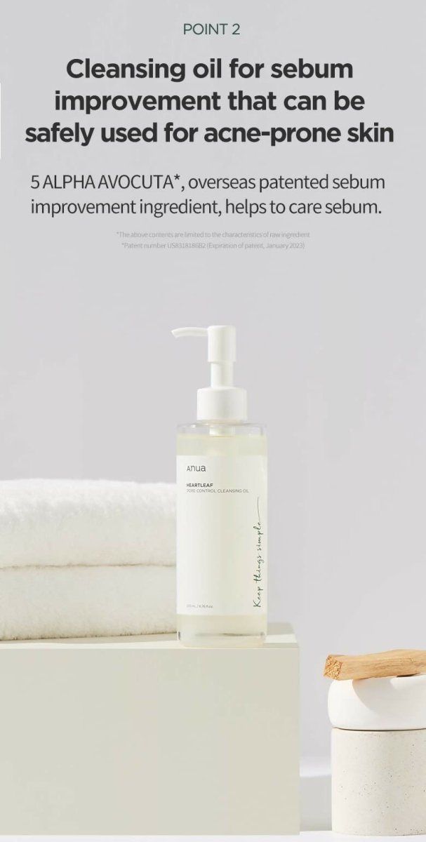 Anua Heartleaf Pore Control Cleansing Oil - Korean Skincare | Grocsy
