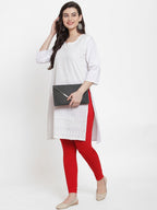 TAG 7 Women Pack Of 2 Solid Churidar-Length Leggings | Grocsy
