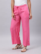 Souchii Women Pink Liva Palazzos | Grocsy