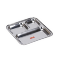 Sumeet Stainless Steel 3 in 1 Idli Wada Compartment plate - Small | Grocsy