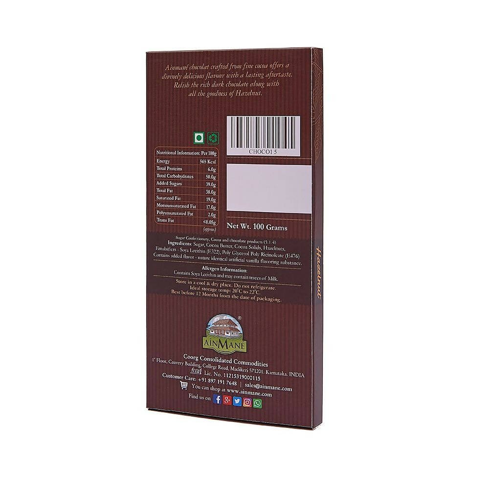 Ainmane Hazelnut Dark Chocolate 55% Cocoa | Grocsy