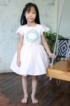 ArthLife Pink Wreath Embroidered Dress | Grocsy
