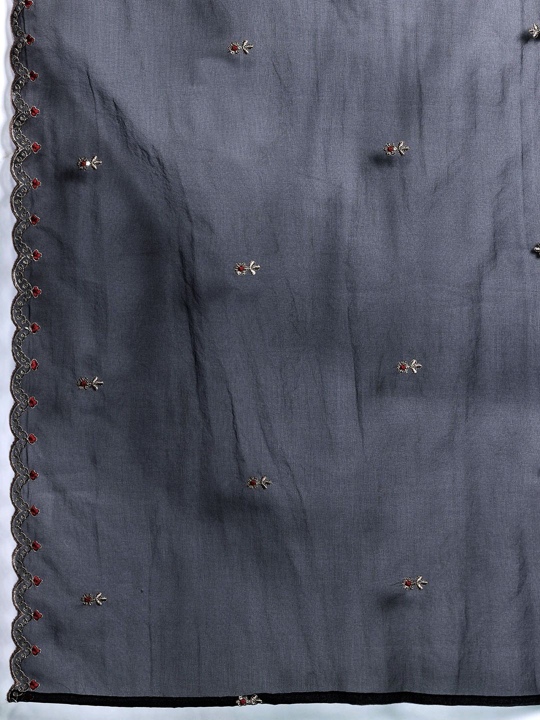Indo Era Ethnic Motifs Embroidered Sequinned Kurta With Trousers & Dupatta | Grocsy