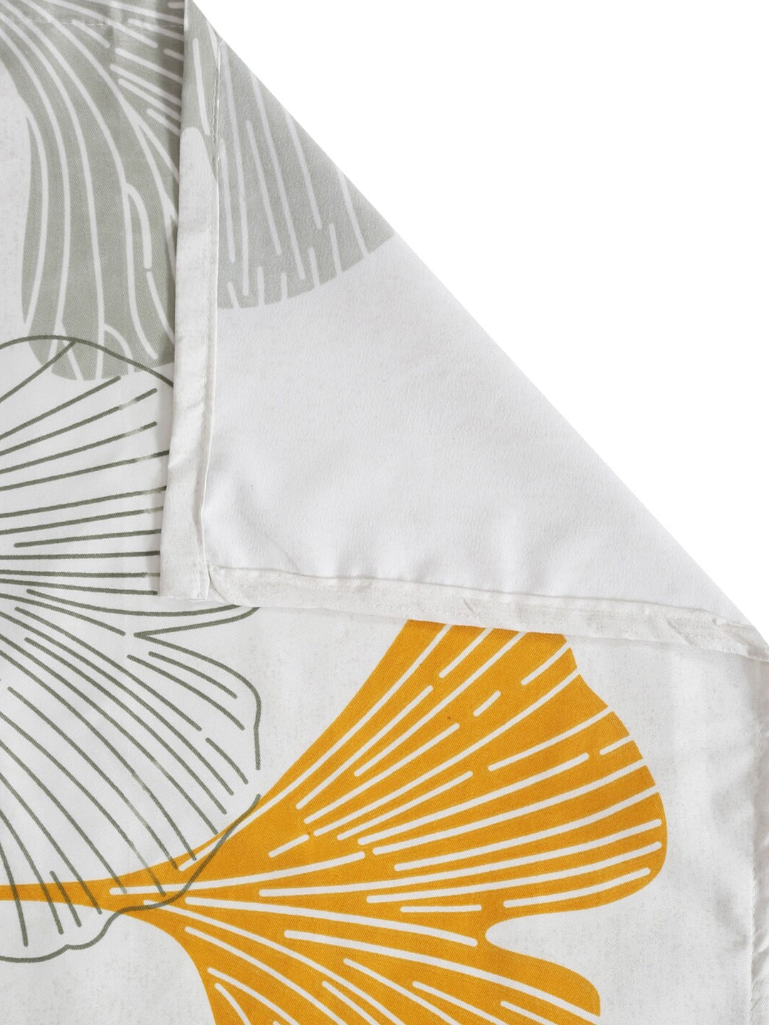 Home Sizzler Grey & Yellow Floral 210 TC Queen Bedsheet with 2 Pillow Covers | Grocsy