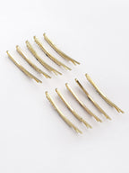 Panash Set of 10 Women Gold-Toned Embellished Bobby Pins | Grocsy